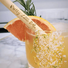 Load image into Gallery viewer, Pretty little bar laser engraved drinking straw
