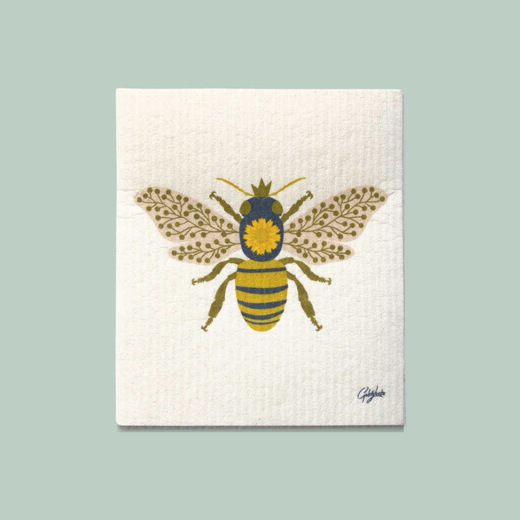 Goldilocks Goods Swedish Dishcloth: Queen Bee