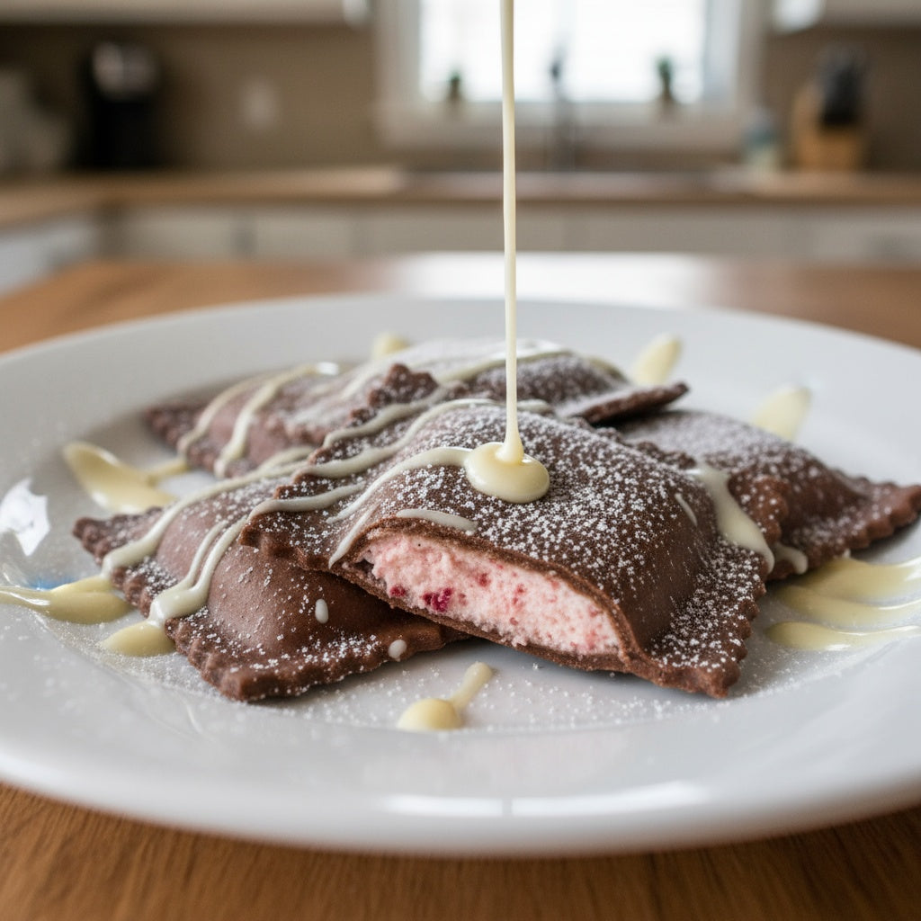 PastaZerts Chocolate Strawberry Cheesecake Ravioli Foodservice Bulk - 10 LBs