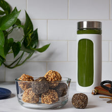 Load image into Gallery viewer, sattva vida energy bites bulk box, Sattva Vida, Gluten Free, vegan, Vegan Snacks, Energy Bites, Plant Protein, Whole Foods, Dates, Non Gmo, Healthy Snacks, energy bar, snack bar, protein bar, dark chocolate bar, dairy free snacks, vegan bars, low sugar, Energy Boost, nutrition bars, raw ingredients
