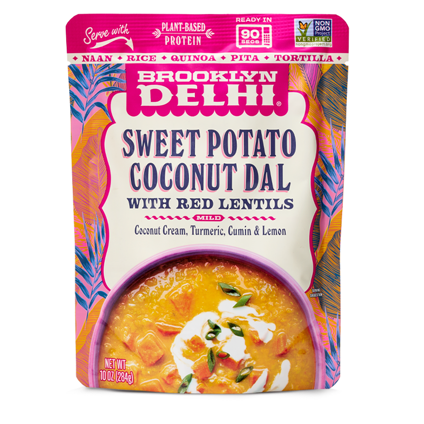 Brooklyn Delhi Sweet Potato Coconut Dal Pouch - 6 pouches case