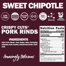 Load image into Gallery viewer, Field Trip Sweet Chipotle Pork Rinds 2.5oz bag - 10 bags x 2.5oz case
