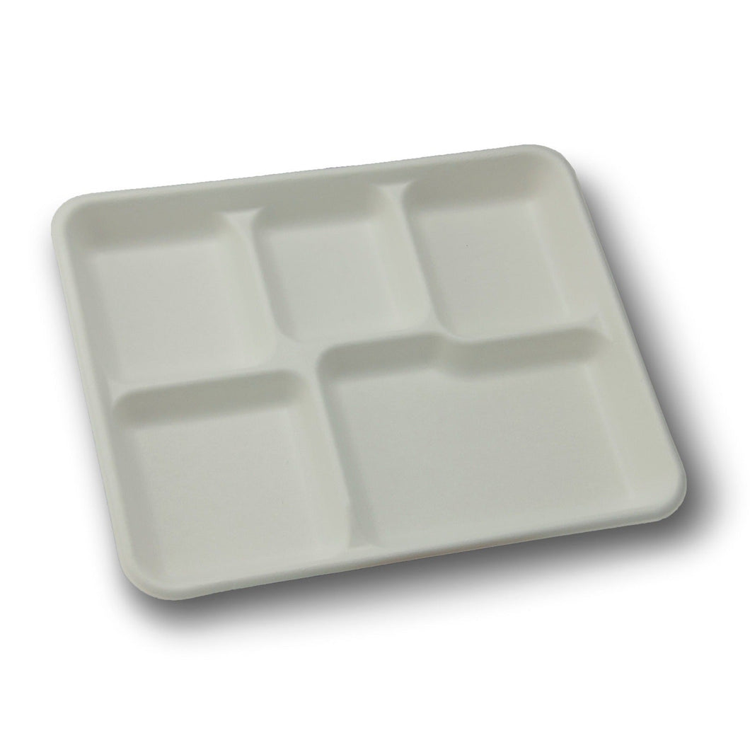 5-Compartment Tray Fiber, 500-Count Case