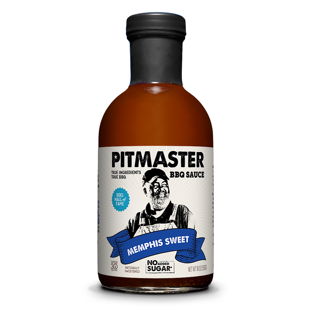 True Made Pitmaster Memphis Sweet BBQ Sauce Bottle - 6 bottles case