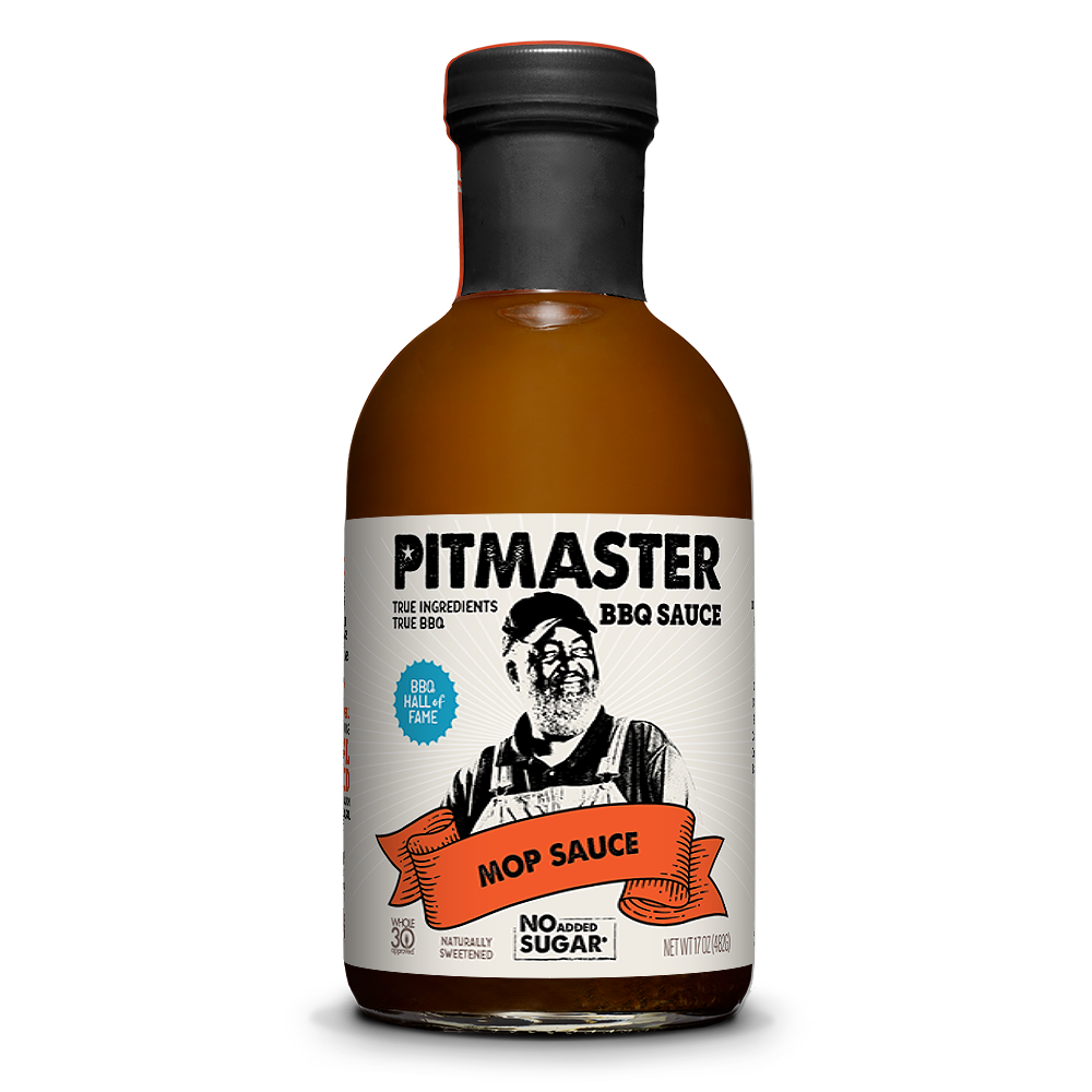 True Made Pitmaster East Carolina Vinegar BBQ Mop Sauce Bottle - 6 bottles case