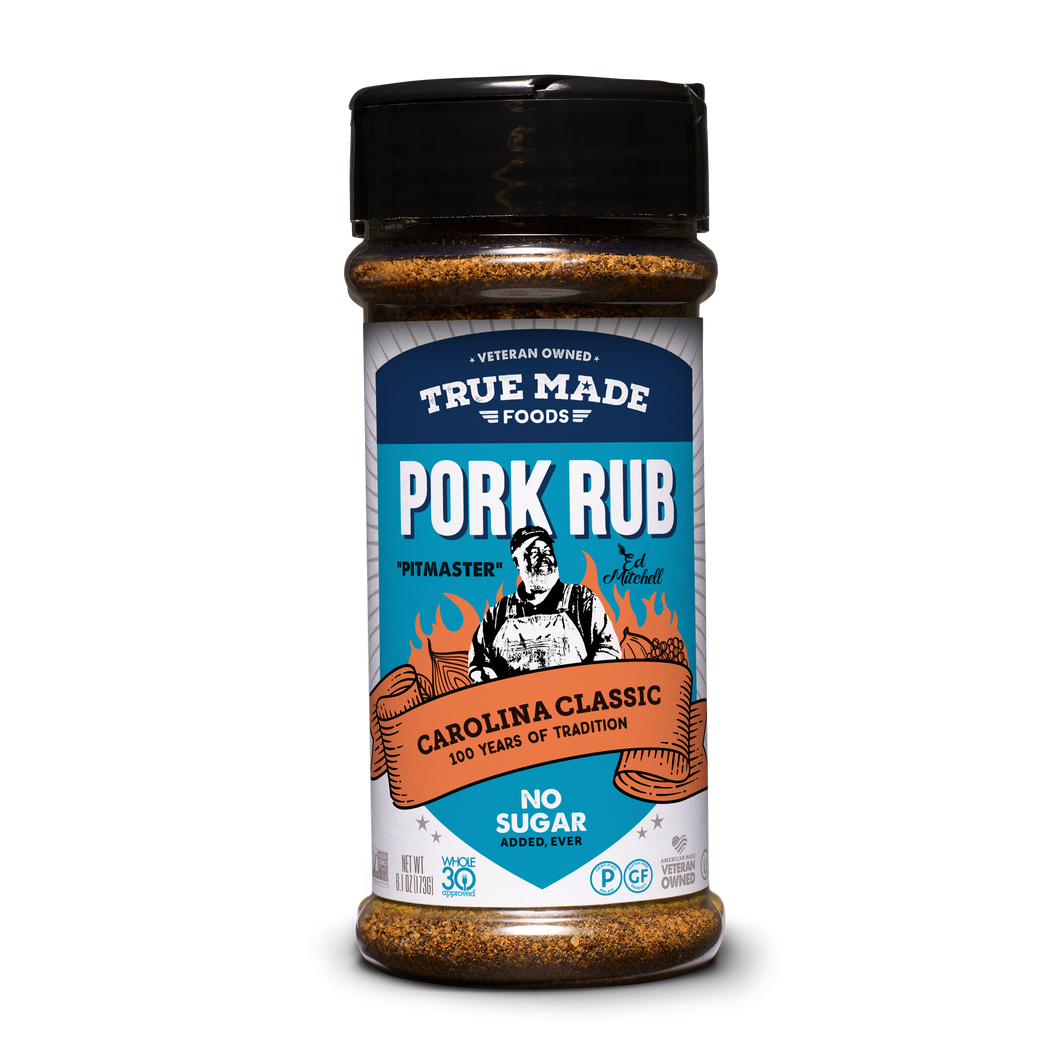 True Made Pitmaster Carolina BBQ Pork Rub Jars (Small) - 6 Jars x 6.1oz case
