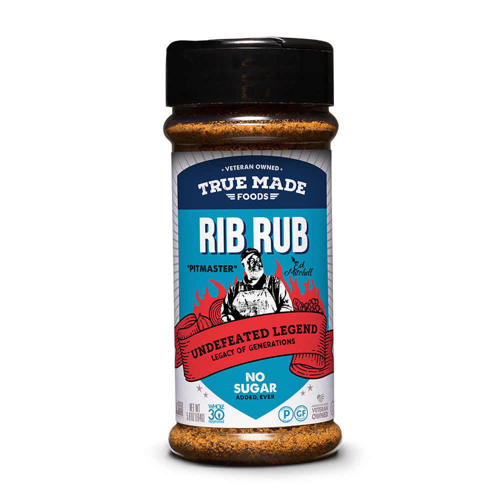 True Made Pitmaster BBQ Rib Rub Jars (Small) - 6 jars x 5.8 oz case