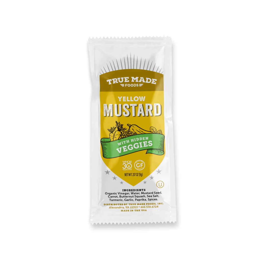 True Made Yellow Ballpark Mustard Packets (9g packet) - 600 packets case