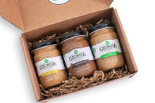 Load image into Gallery viewer, Georgia Grinders Georgia Grown Nut Butters: Trio Gift Box - 3 Jars x 12 oz
