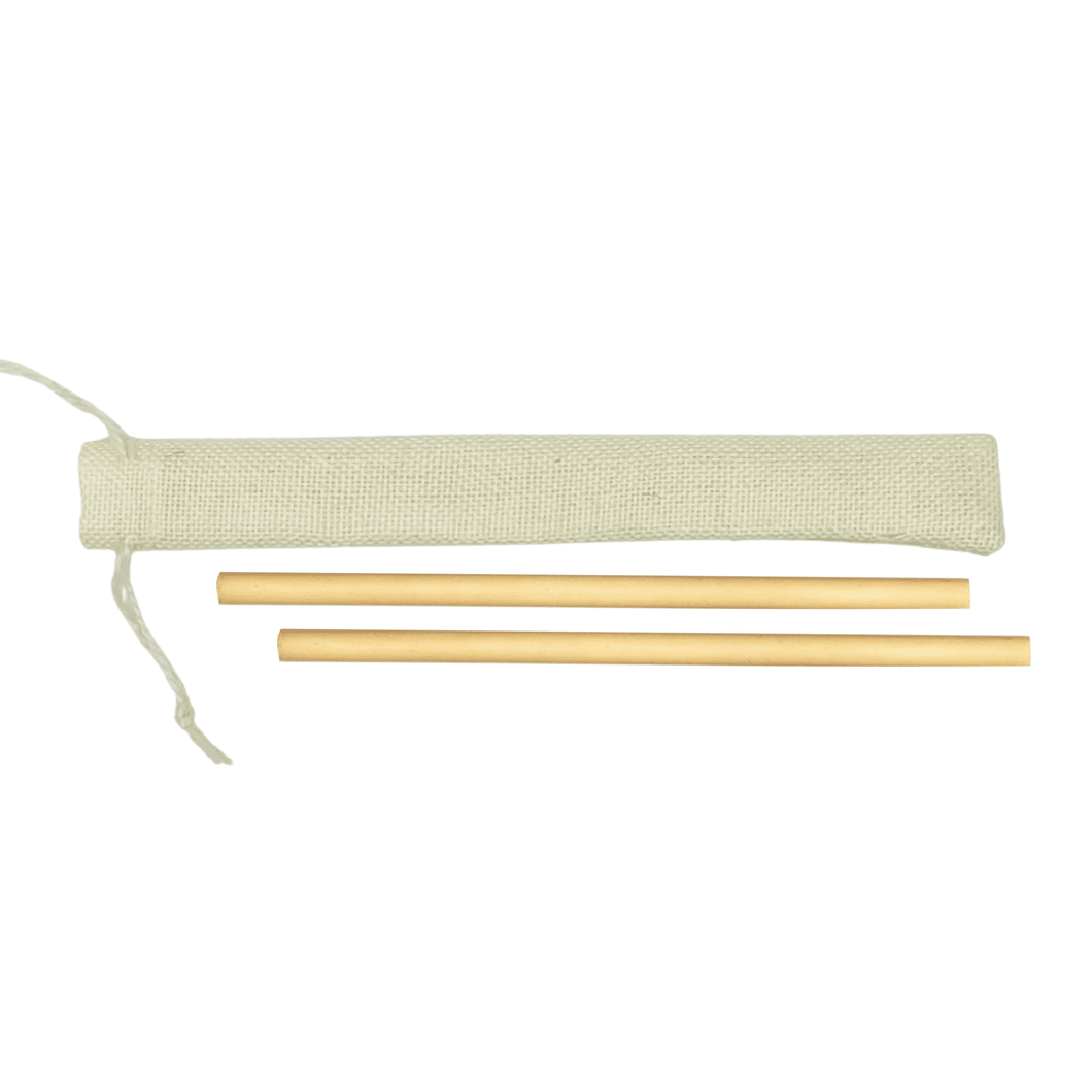 Holy City Straw Customizable Two Straw/Jute Pouch Combo