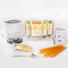 Load image into Gallery viewer, Plum Deluxe Tea Ultimate Hot Tea Bundle (Tea, Sweets, Scoop, Tin, and Tea Maker)
