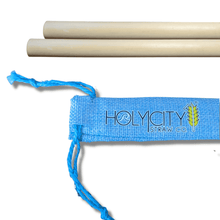 Load image into Gallery viewer, Holy City Straw Customizable Two Straw/ Holy City Branded Jute Pouch Combo
