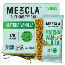 Load image into Gallery viewer, Mezcla Matcha Vanilla Bars - 12 bars x 1.4 oz case
