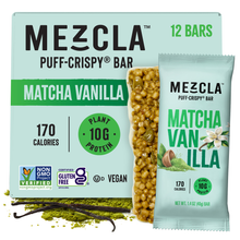 Load image into Gallery viewer, Mezcla Matcha Vanilla Bars - 12 bars x 1.4 oz case
