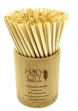 Load image into Gallery viewer, Holy City Straw Company Branded small Bamboo Straw Holder
