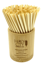 Load image into Gallery viewer, Holy City Straw Company Branded small Bamboo Straw Holder

