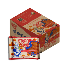 Load image into Gallery viewer, Image of a box of 12x 2 pack Traditional Caramel  Organic and Pland  Based Stroopwafels
