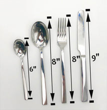 Load image into Gallery viewer, Wilmax Porcelain Four (4) Piece 18/10 Stainless Steel Dinner Set
