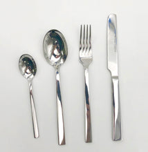 Load image into Gallery viewer, Wilmax Porcelain Four (4) Piece 18/10 Stainless Steel Dinner Set
