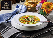 Load image into Gallery viewer, Wilmax Porcelain Set Of 6 White Soup Plate 9&quot; inch | 23 Cm 20 Oz | 585 Ml
