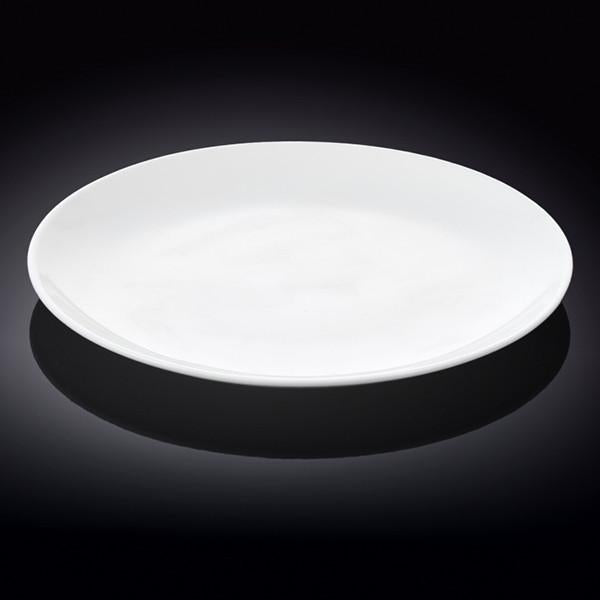 Wilmax Porcelain Professional Rolled Rim White Round Plate / Platter 12