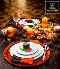 Load image into Gallery viewer, Wilmax Porcelain Set Of 6 Professional Rolled Rim White Dinner Plate 9&quot; inch | 23 Cm
