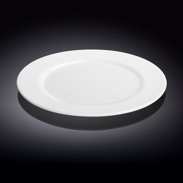 Wilmax Porcelain Set Of 6 Professional Rolled Rim White Dinner Plate 10