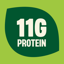 Load image into Gallery viewer, Green circular badge with white text reading "11G PROTEIN" on lime green background
