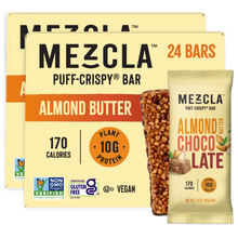 Load image into Gallery viewer, Mezcla Almond Butter Chocolate Bars - 12 bars x 1.4 oz case
