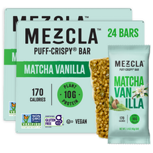 Load image into Gallery viewer, Mezcla Matcha Vanilla Bars - 12 bars x 1.4 oz case
