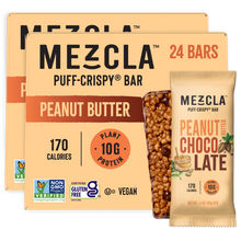 Load image into Gallery viewer, Mezcla Peanut Butter Chocolate Bars - 12 bars x 1.4 oz case
