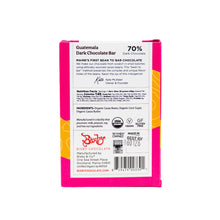 Load image into Gallery viewer, Organic Guatemalan 70% Dark Chocolate Bar
