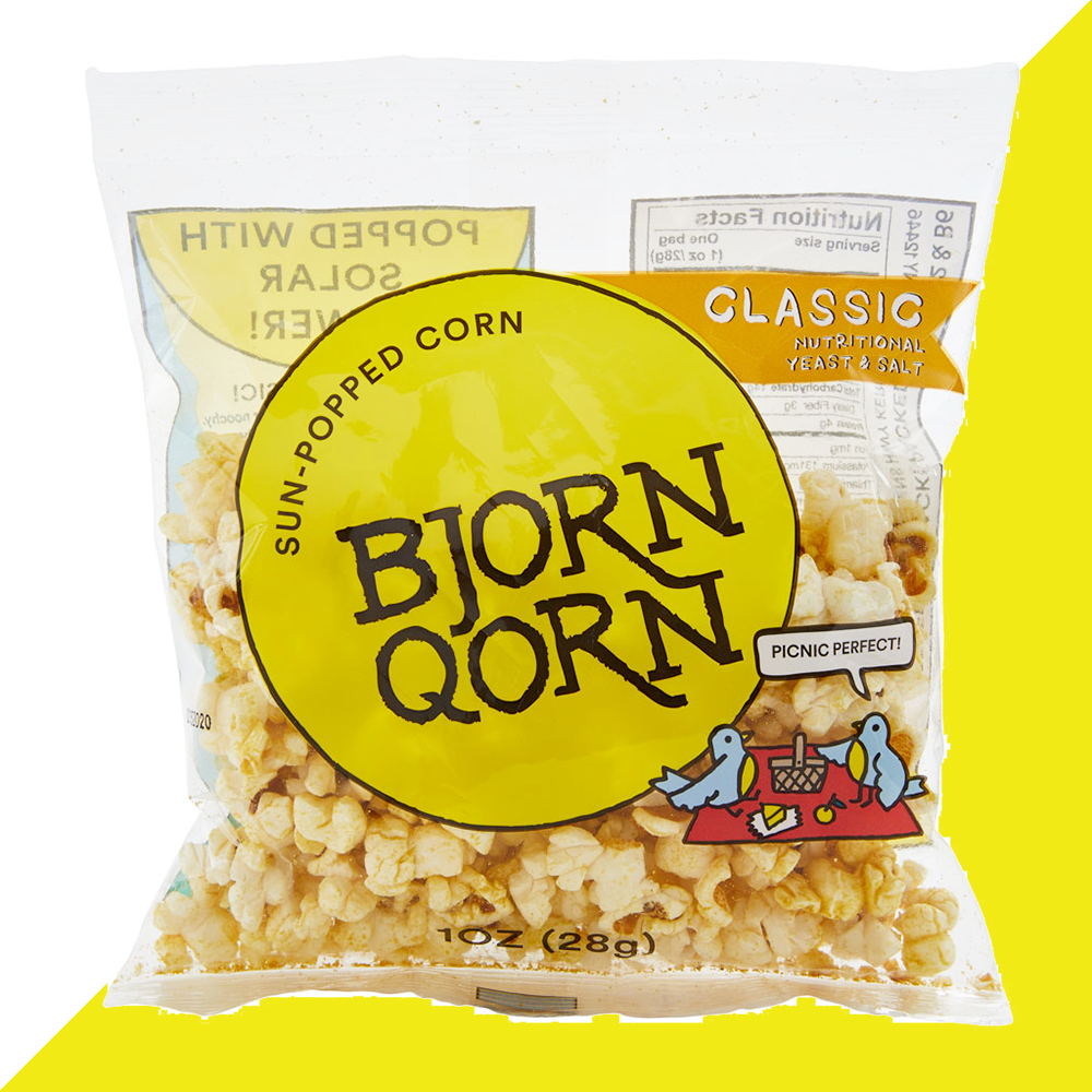 Bjorn Qorn Popcorn Classic Bags - 15-Pack x 1oz Bag