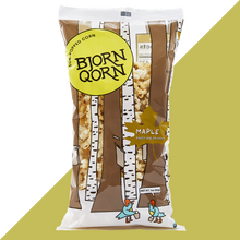 Load image into Gallery viewer, Bjorn Qorn Maple Popcorn Bags - 12-Pack x 3oz Bag
