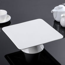 Load image into Gallery viewer, Wilmax Porcelain Square White Cake Stand 12&quot; inch X 12&quot; inch X 3.5&quot; inch | In Colour Box
