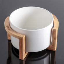 Load image into Gallery viewer, Wilmax Porcelain Set Of 3 Bamboo Bowl &amp; Plate Stand 7.5&quot; inch X 4&quot; inch | 19 X 10 Cm
