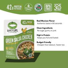 Load image into Gallery viewer, Green Salsa Chicken – 42g Protein | Ready in 90 Seconds
