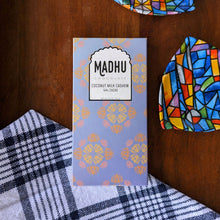 Load image into Gallery viewer, Madhu Chocolate Coconut Milk Cashew - 54% Cacao Chocolate Bar
