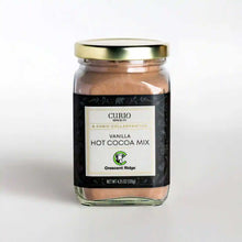 Load image into Gallery viewer, A glass jar of Vanilla Hot Cocoa Mix, a collaboration drink blend with Crescent Ridge and Curio Spice.
