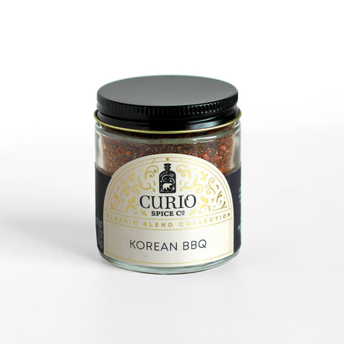 Curio Spice Co. Classic Blend Korean BBQ in a glass jar.