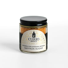 Load image into Gallery viewer, Curio Spice Co. Classic Blend Saffron Sugar in a glass jar.
