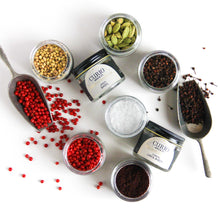 Load image into Gallery viewer, Curio Spice Co. Elevated Essentials gift set featuring fair-trade single origin sustainable spices.
