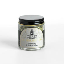 Load image into Gallery viewer, Curio Spice Co. fair-trade single origin sustainable Armenian Ziziphora in a glass jar.
