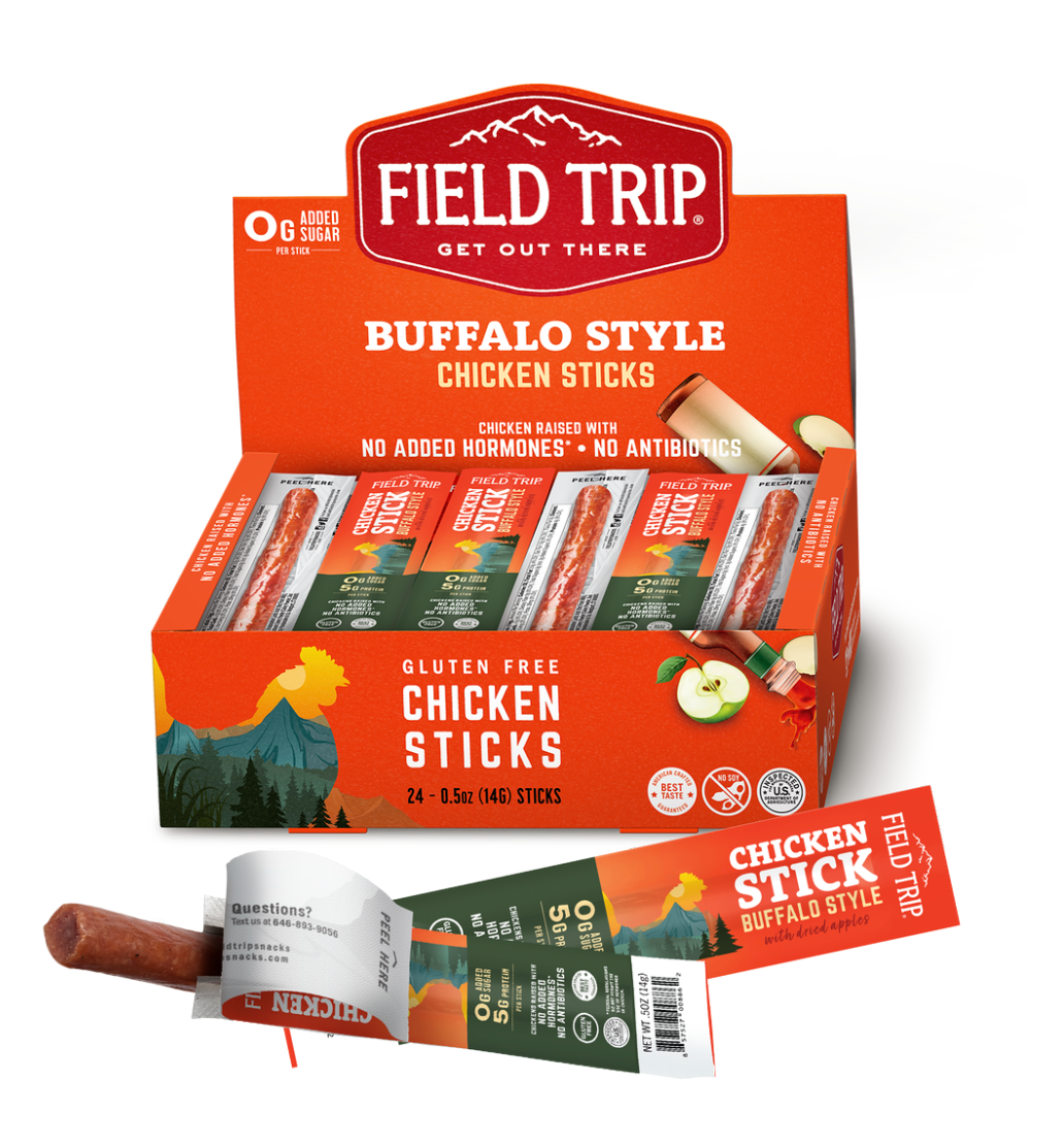 Field Trip Buffalo Style Chicken & Apple Stick (24 sticks) box - 9 boxes x 24 sticks (1.0oz each) case