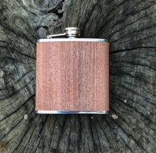 Load image into Gallery viewer, Vintage Gentlemen Sapele Wood Wrapped Flask- 6 oz
