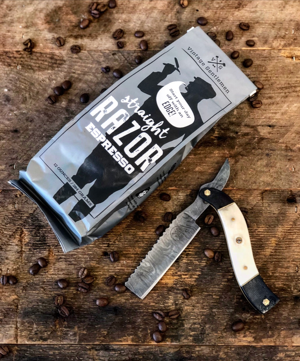 Vintage Gentlemen “Straight Razor” Espresso Bean Coffee