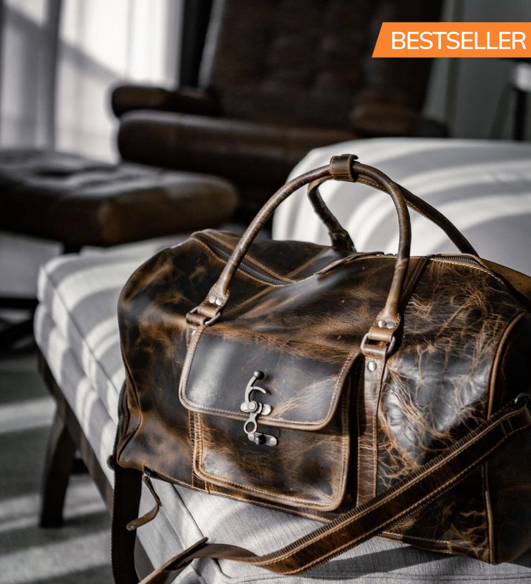 Vintage Gentlemen The “Hemingway” Buffalo Leather Duffle Bag [PREORDER]