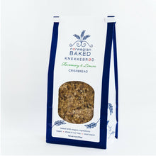 Load image into Gallery viewer, Norwegian Baked Rosemary &amp; Lemon Knekkebrød Nordic Crspbread Bag - 12 bags x 6 oz case
