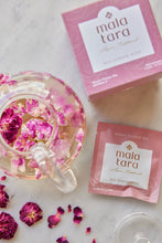 Load image into Gallery viewer, Mala Tara Red Damask Rose Whole Flower Tea 1 oz Box - 10 boxes x 1oz case
