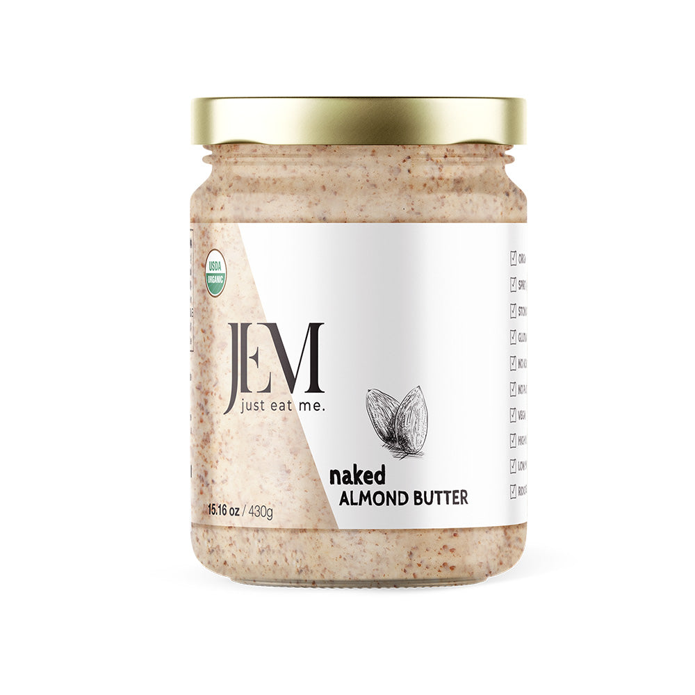 JEM Organics Crunchy Naked Almond Butter - Large 6 pack